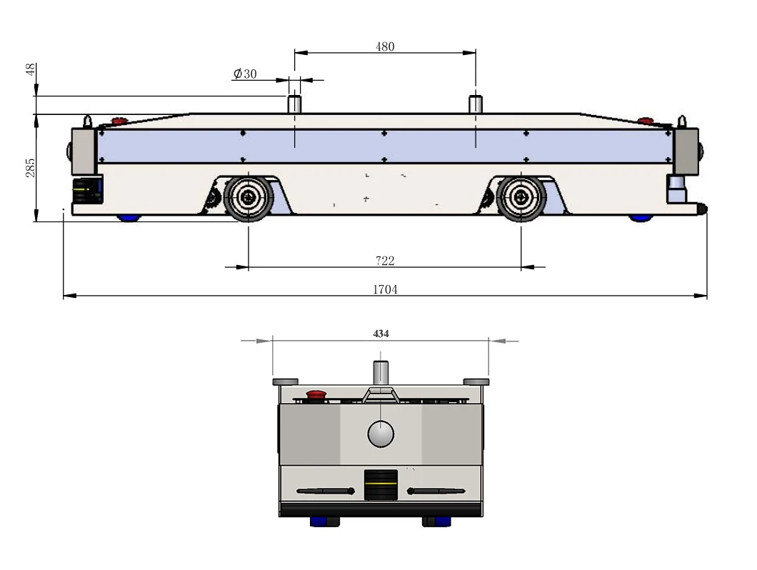 Can Be Customized Robot Chassis Industrial Bidirectional Lurking Agv Robot Equipped with Drive Wheel Hot Sell Material Handling Equipment (TZAGV-LB01)